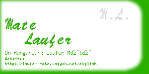 mate laufer business card